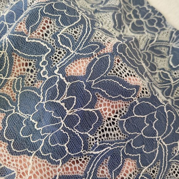 Cacique Women's Blue Floral Lace Cheeky Short Panty Plus Stretch Fit Size 26/28 - Picture 6 of 9